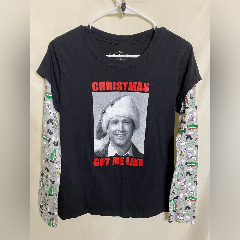 National Lampoons Christmas Vacation Shirt w/ AOP Long Sleeves